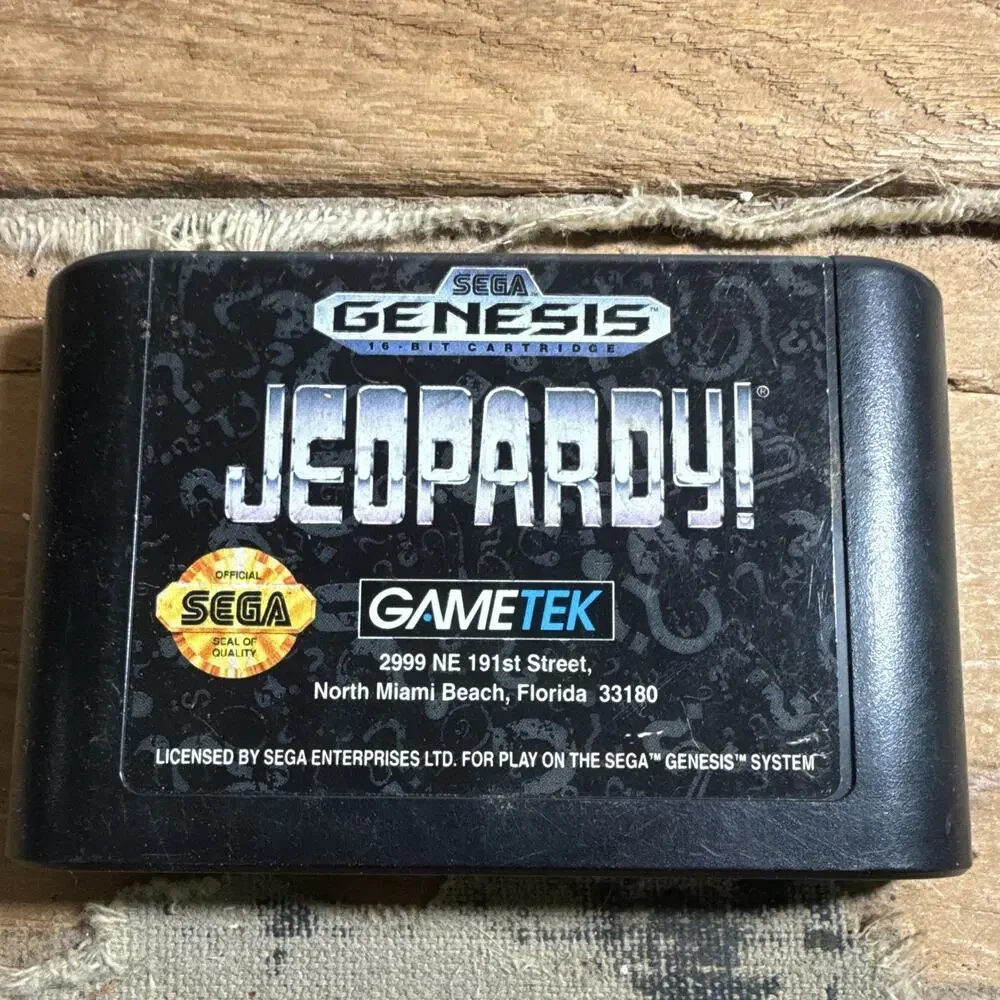 SEGA Jeopardy! (Sega Genesis) Game Cartridge - GameTek Publisher